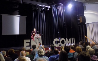 Joan Berlanga durant la seva intervenció | Cedida